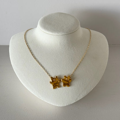 [ gold ] bears necklace