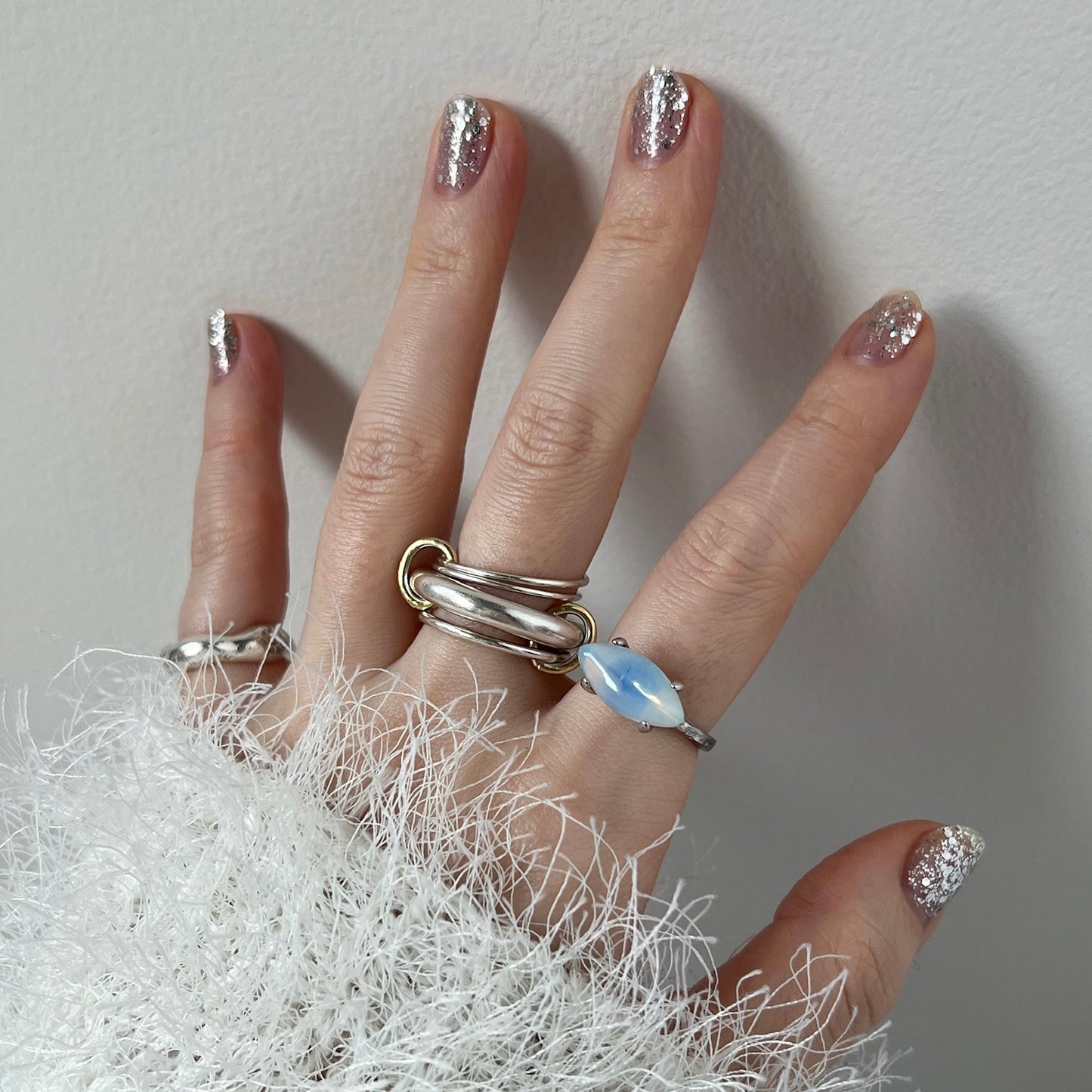 [ opal ] gem MARQUISE silver