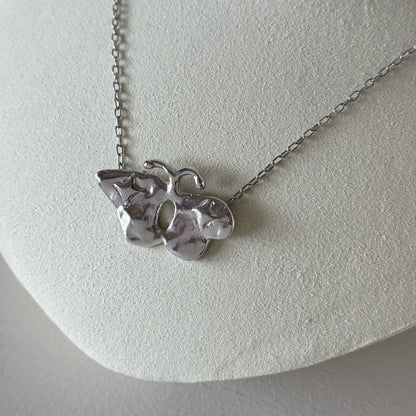 [ silver ] butterfly necklace