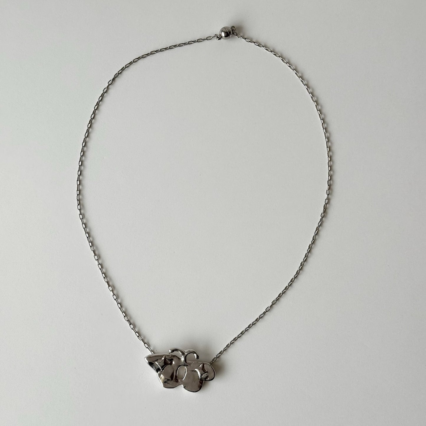 [ silver ] butterfly necklace