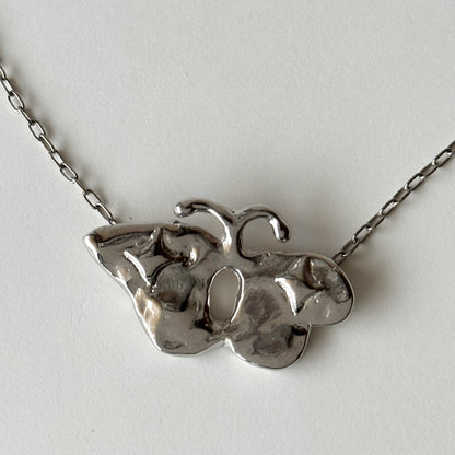 [ silver ] butterfly necklace