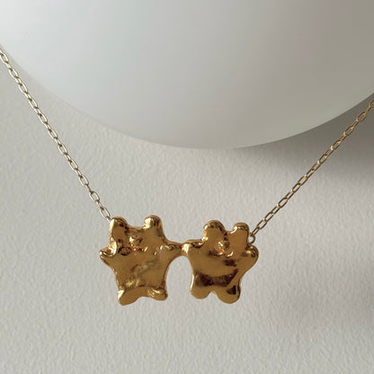 [ gold ] bears necklace