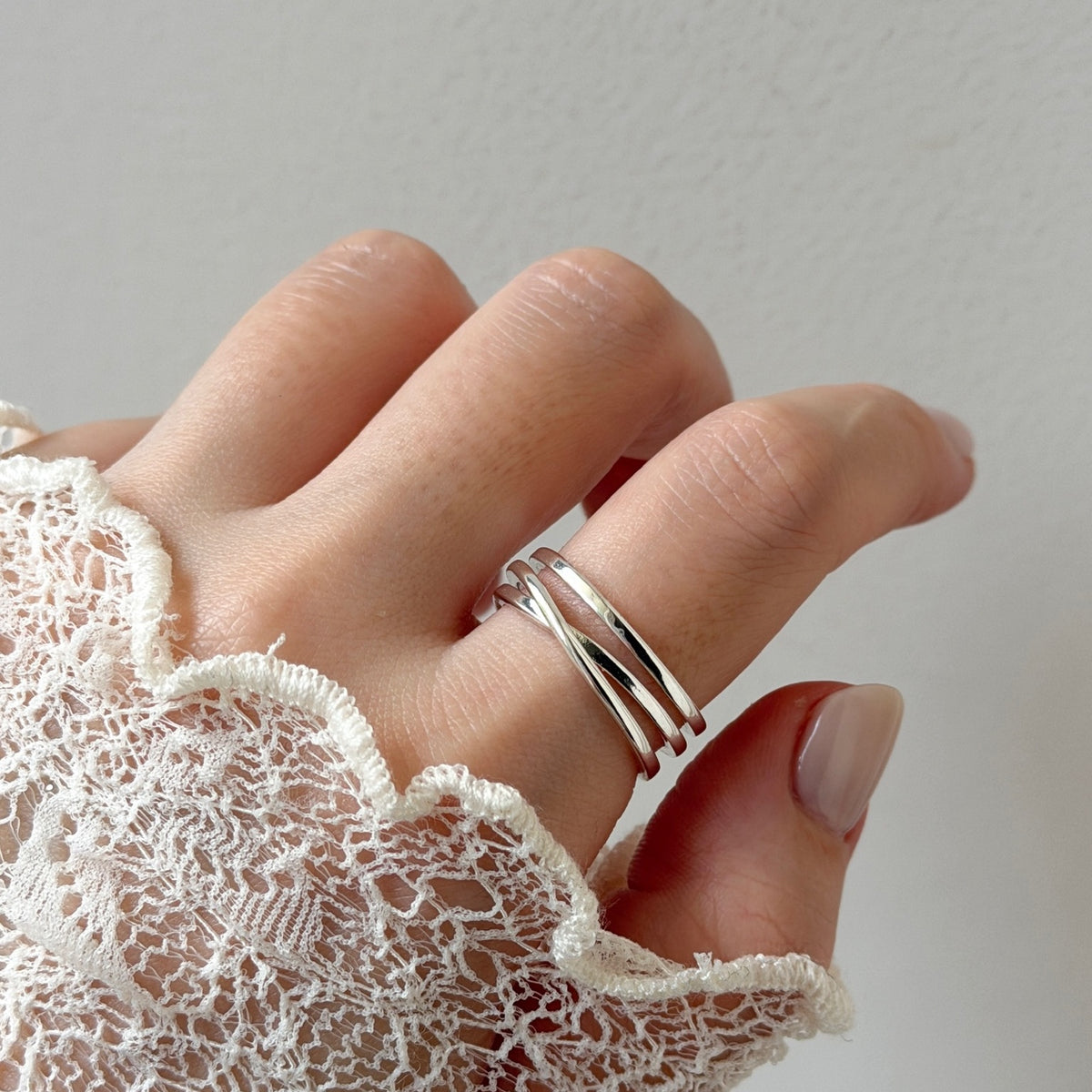 【 melt ring(army green delight)】3 rings set (02)