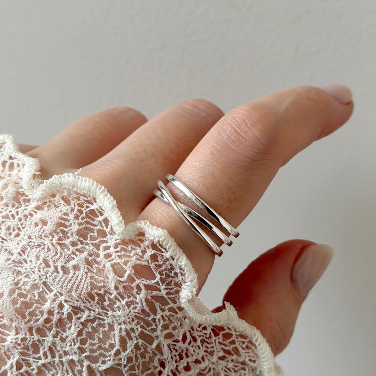 【 melt ring(army green delight)】3 rings set (02)
