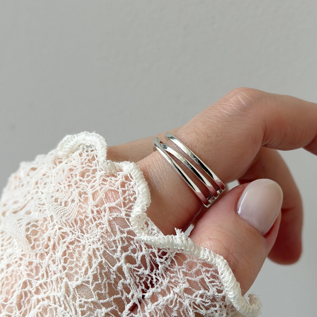 【 melt ring(army green delight)】3 rings set (02)