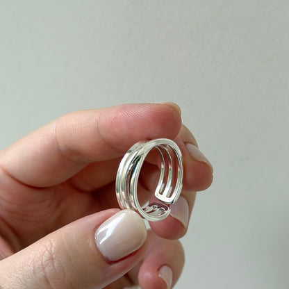 【 melt ring(army green delight)】3 rings set (02)