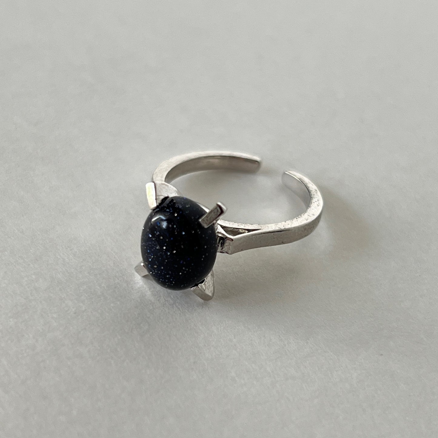 [ blue gold stone ] classic silver [ free size ]