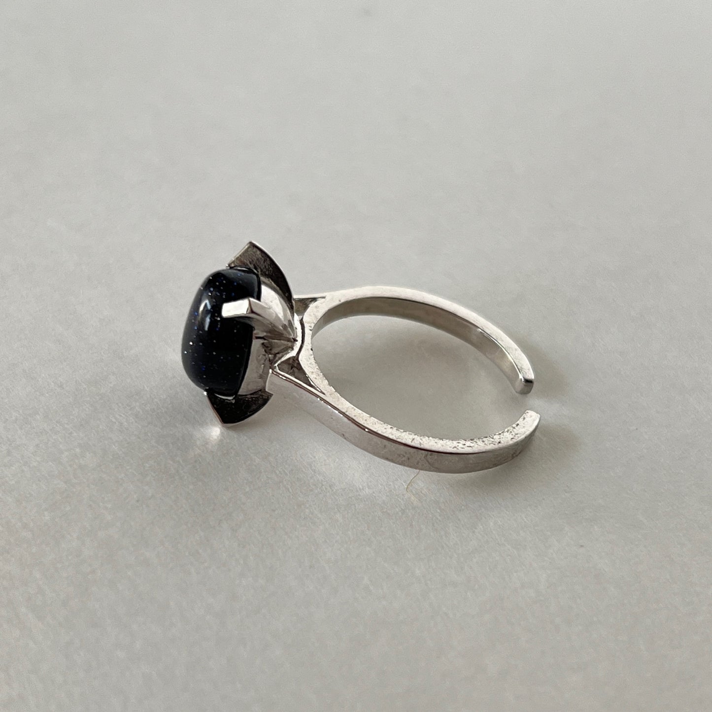 [ blue gold stone ] classic silver [ free size ]