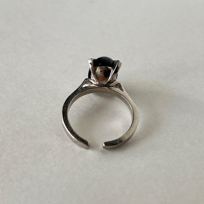 [ blue gold stone ] classic silver [ free size ]