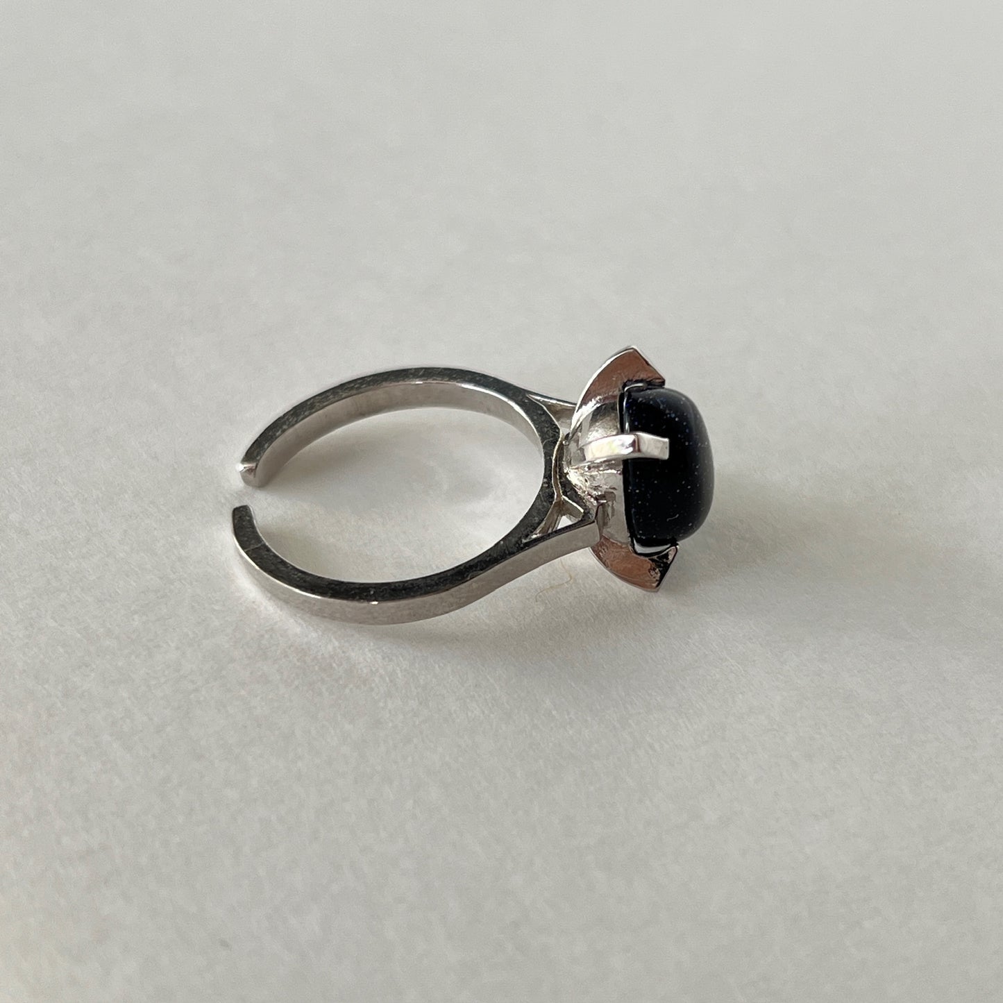 [ blue gold stone ] classic silver [ free size ]