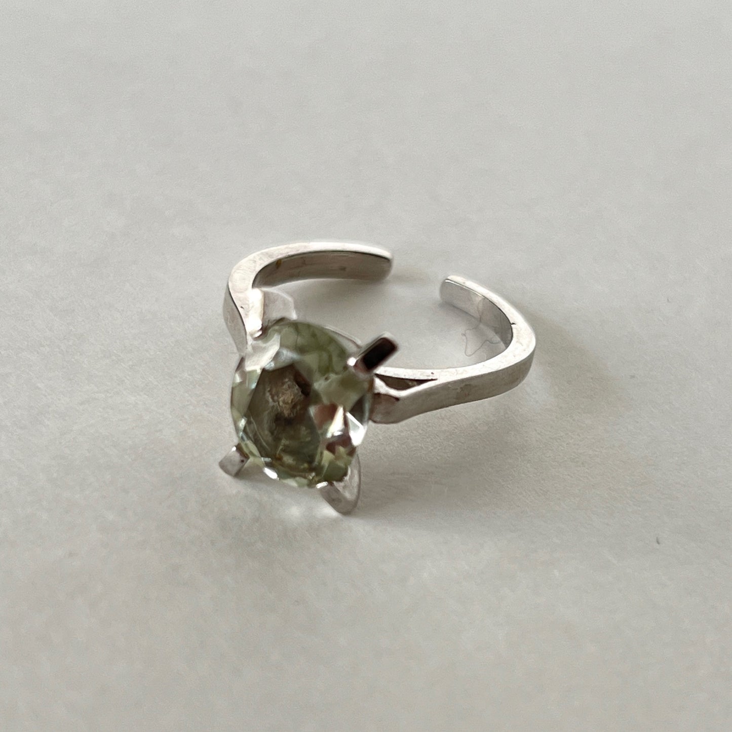 [ green amethyst ] classic silver