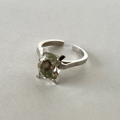 [ green amethyst ] classic silver