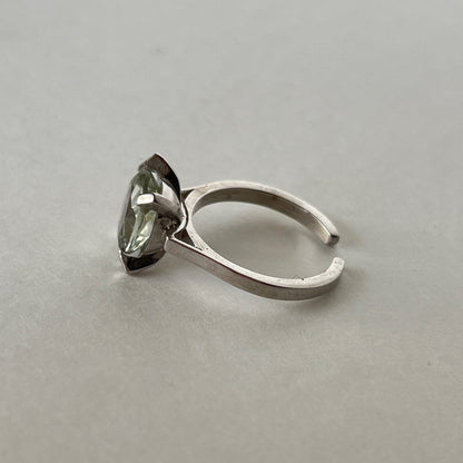 [ green amethyst ] classic silver