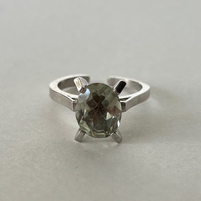 [ green amethyst ] classic silver