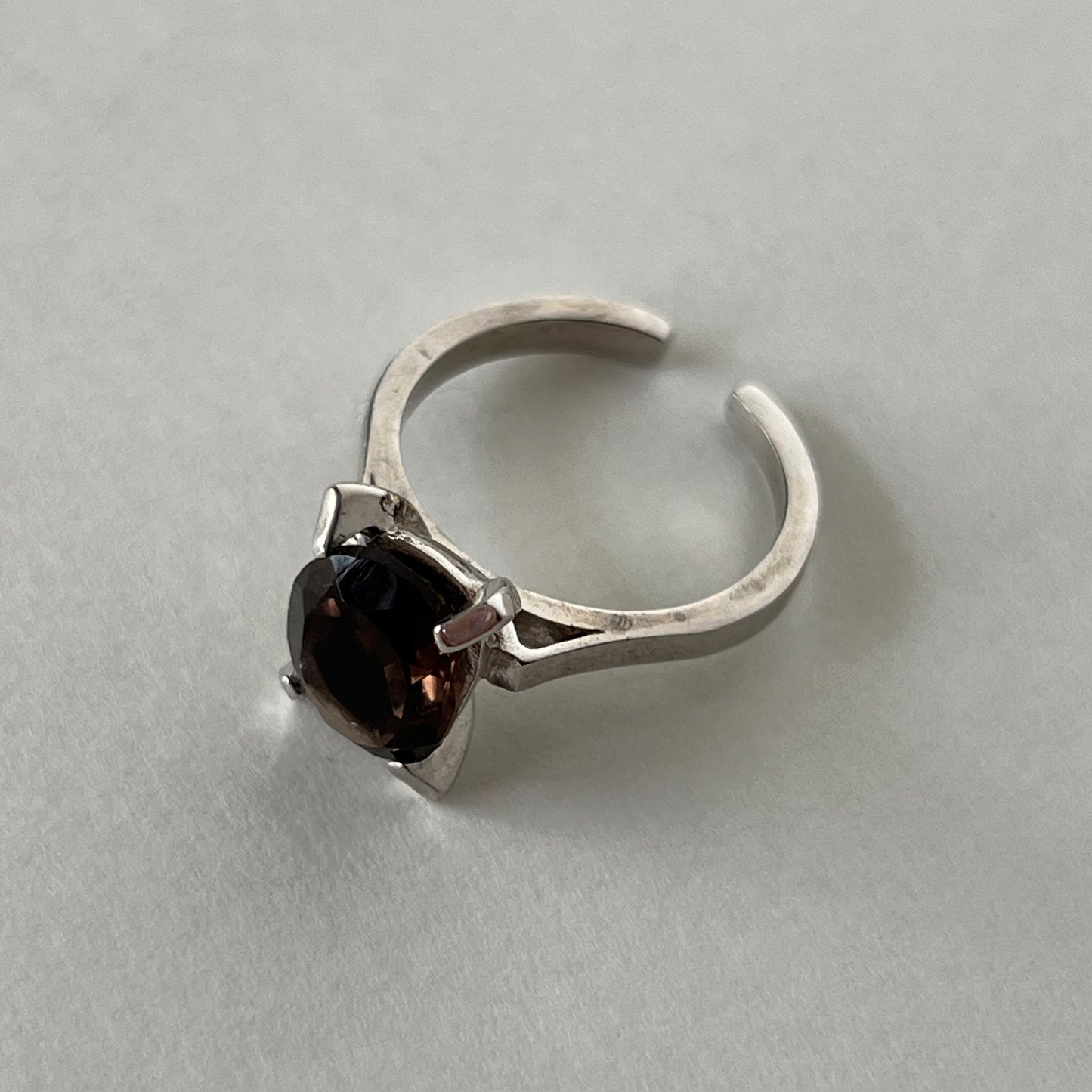 [ smoky quartz ] classic silver