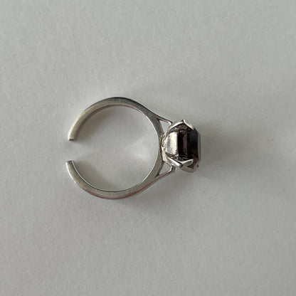 [ smoky quartz ] classic silver