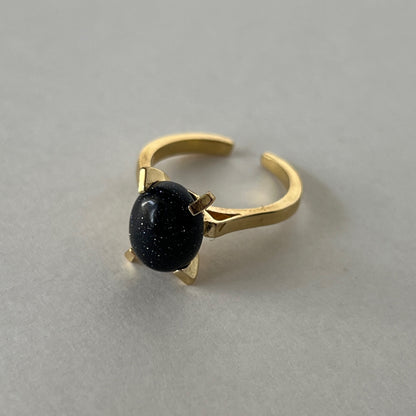 [ blue gold stone ] classic gold [ free size ]