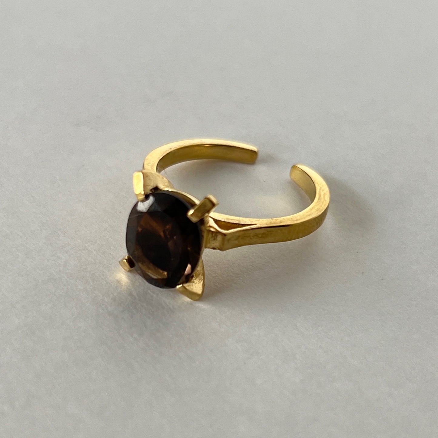 [ smoky quartz ] classic gold