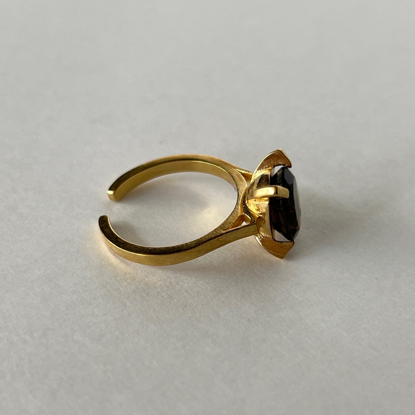 [ smoky quartz ] classic gold