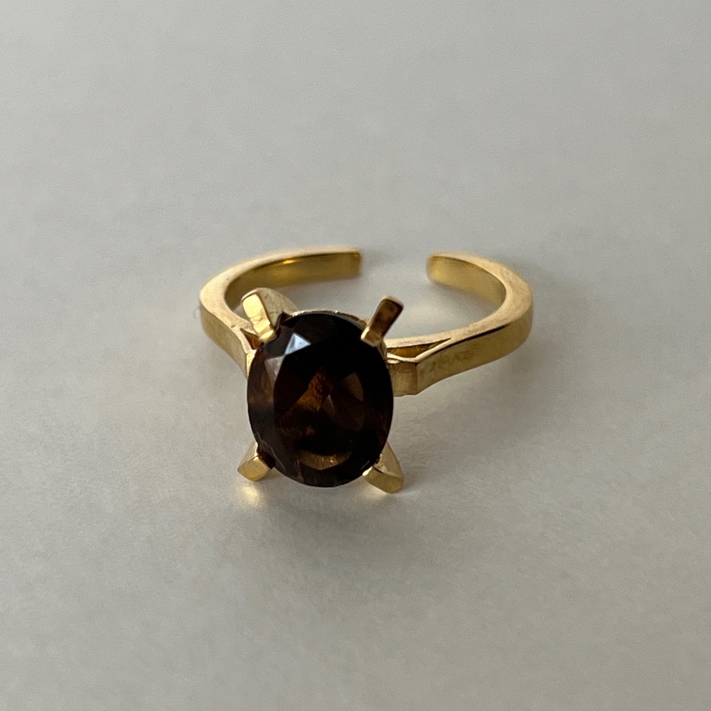 [ smoky quartz ] classic gold