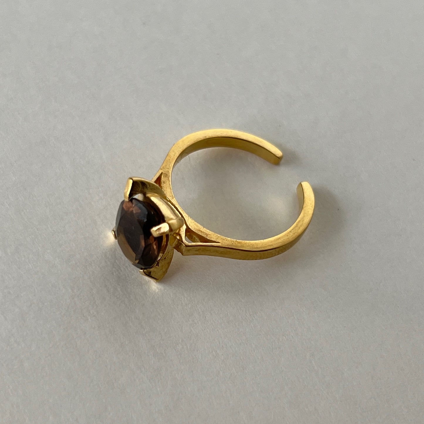 [ smoky quartz ] classic gold