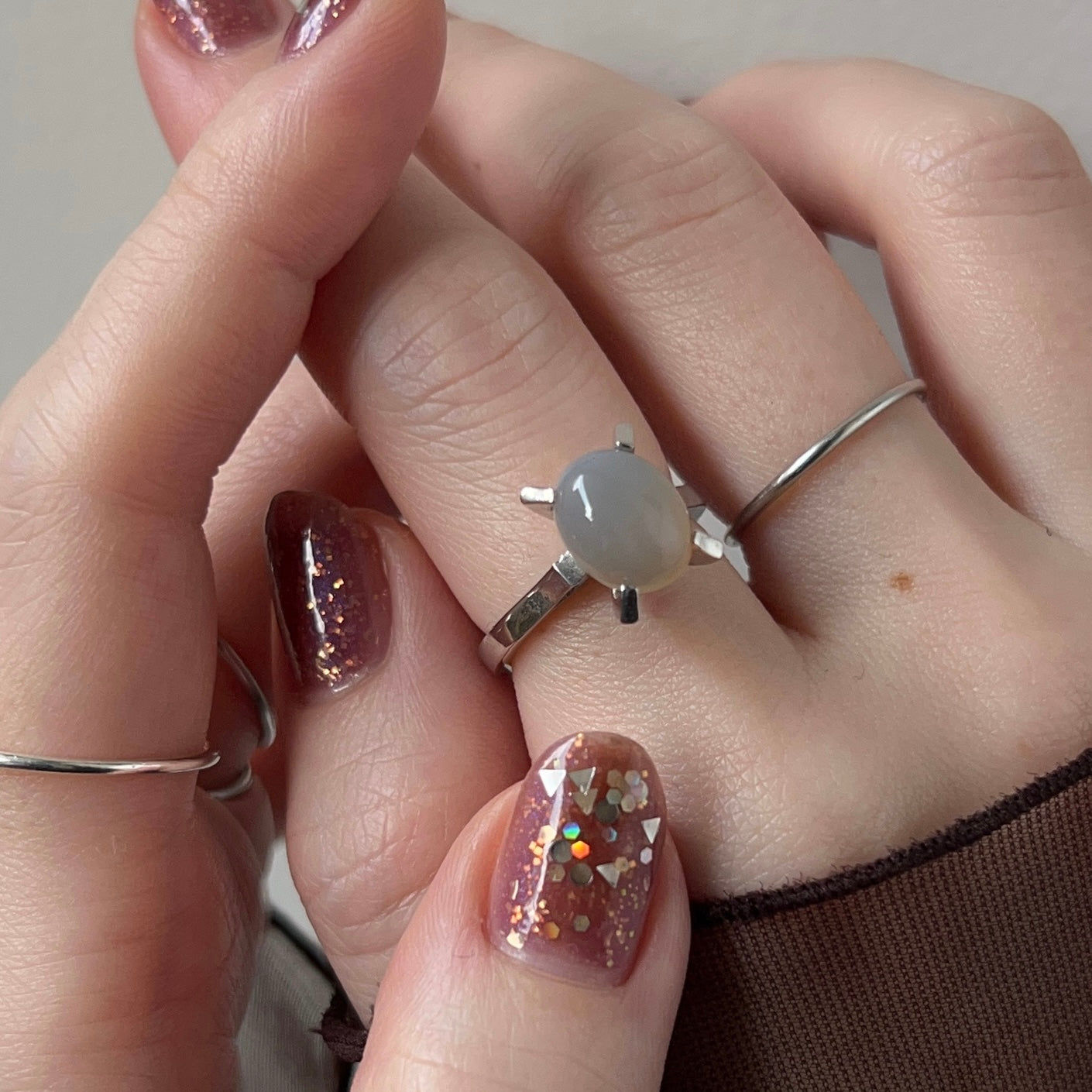 [ gray onyx ] classic silver [ free size ]