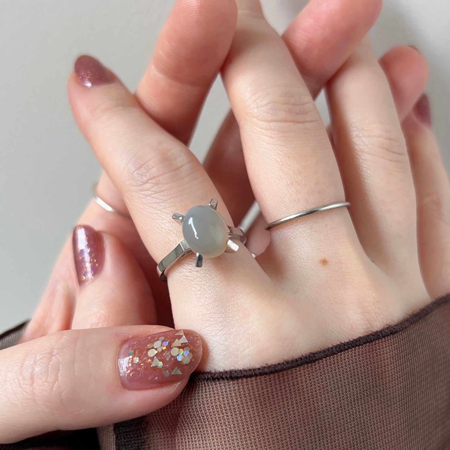 gray onyx ] classic silver [ free size ] – POMUM&ARTS