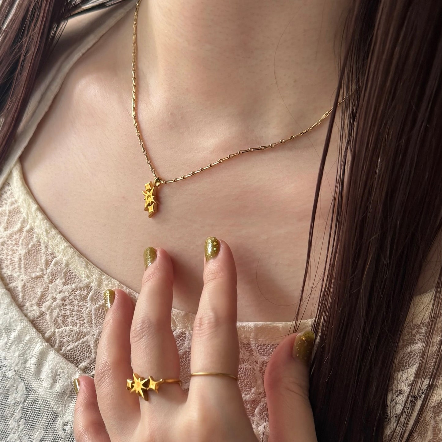 [ gold ] ptolemaeus necklace [ free size ]
