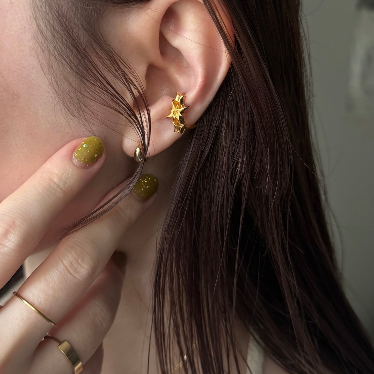 [ gold ] ptolemaeus earcuff [ free size ]