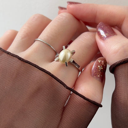 [ vintage pearl ] classic silver [ free size ]