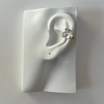 [ clear ] GEM ear cuff gold [ free size ]