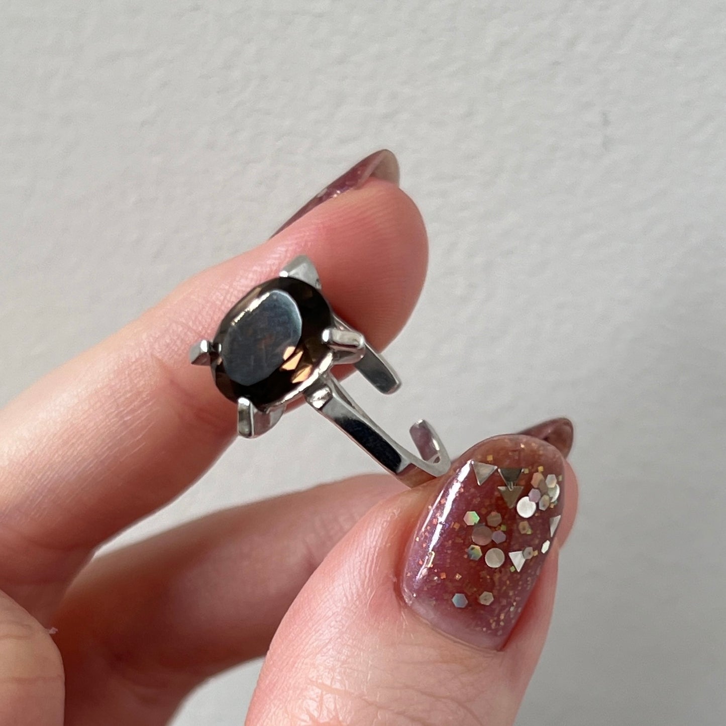 [ smoky quartz ] classic silver