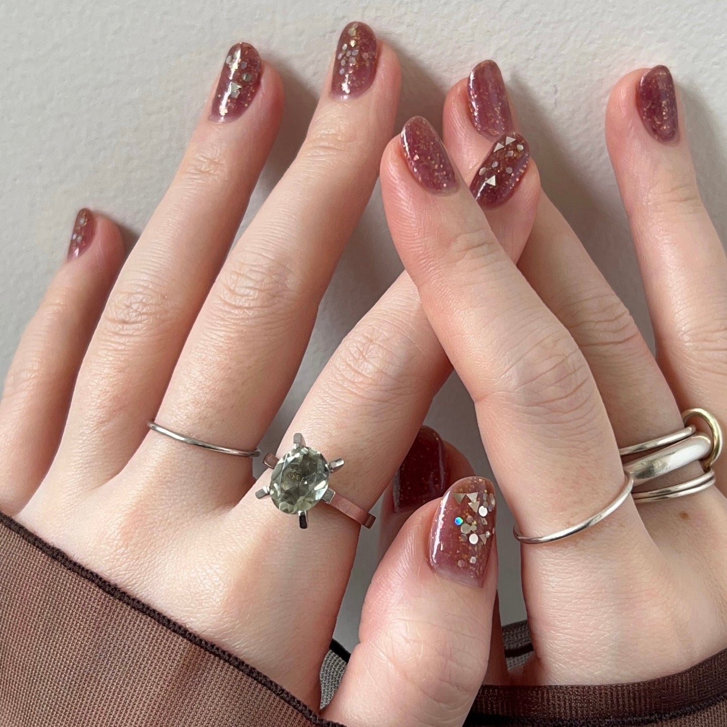 [ green amethyst ] classic silver
