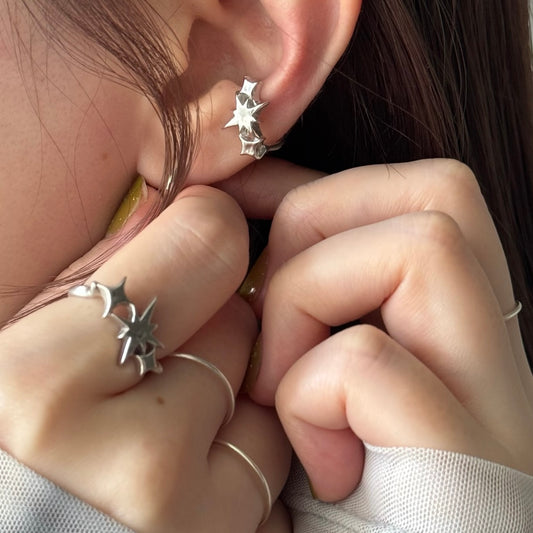 [ silver ] ptolemaeus earcuff [ free size ]