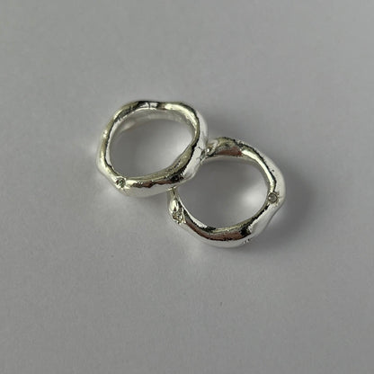 [ greige ] nuanced pinky ring [ silver ]