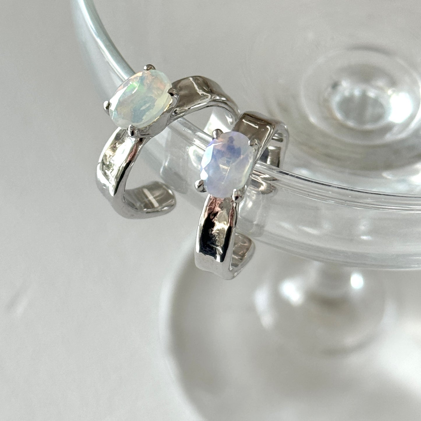 [ opal ] um silver ring [ free size ]