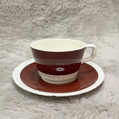 Chocolate colore cup & saucer