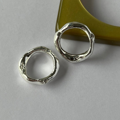 [ greige ] nuanced pinky ring [ silver ]