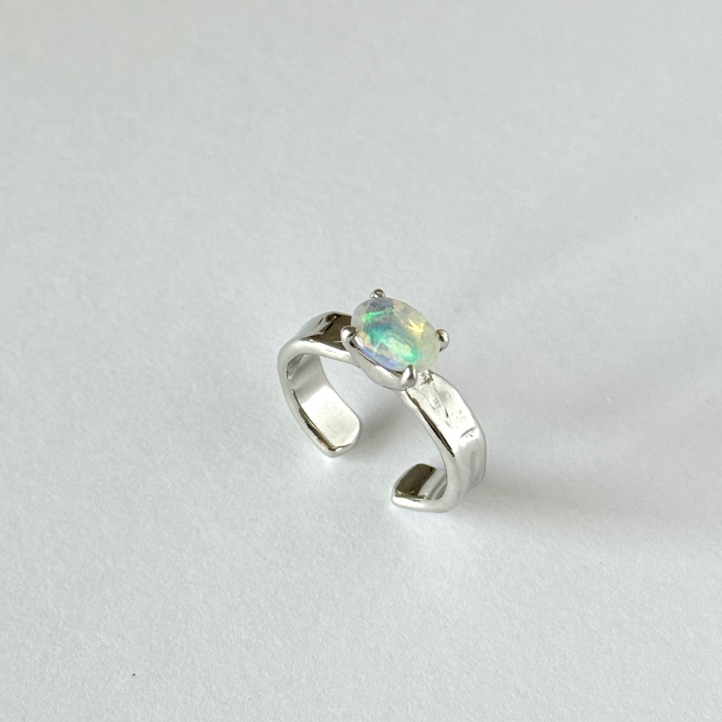 [ opal ] um silver ring [ free size ]