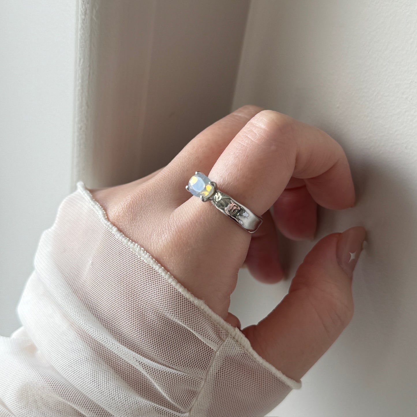 [ opal ] um silver ring [ free size ]
