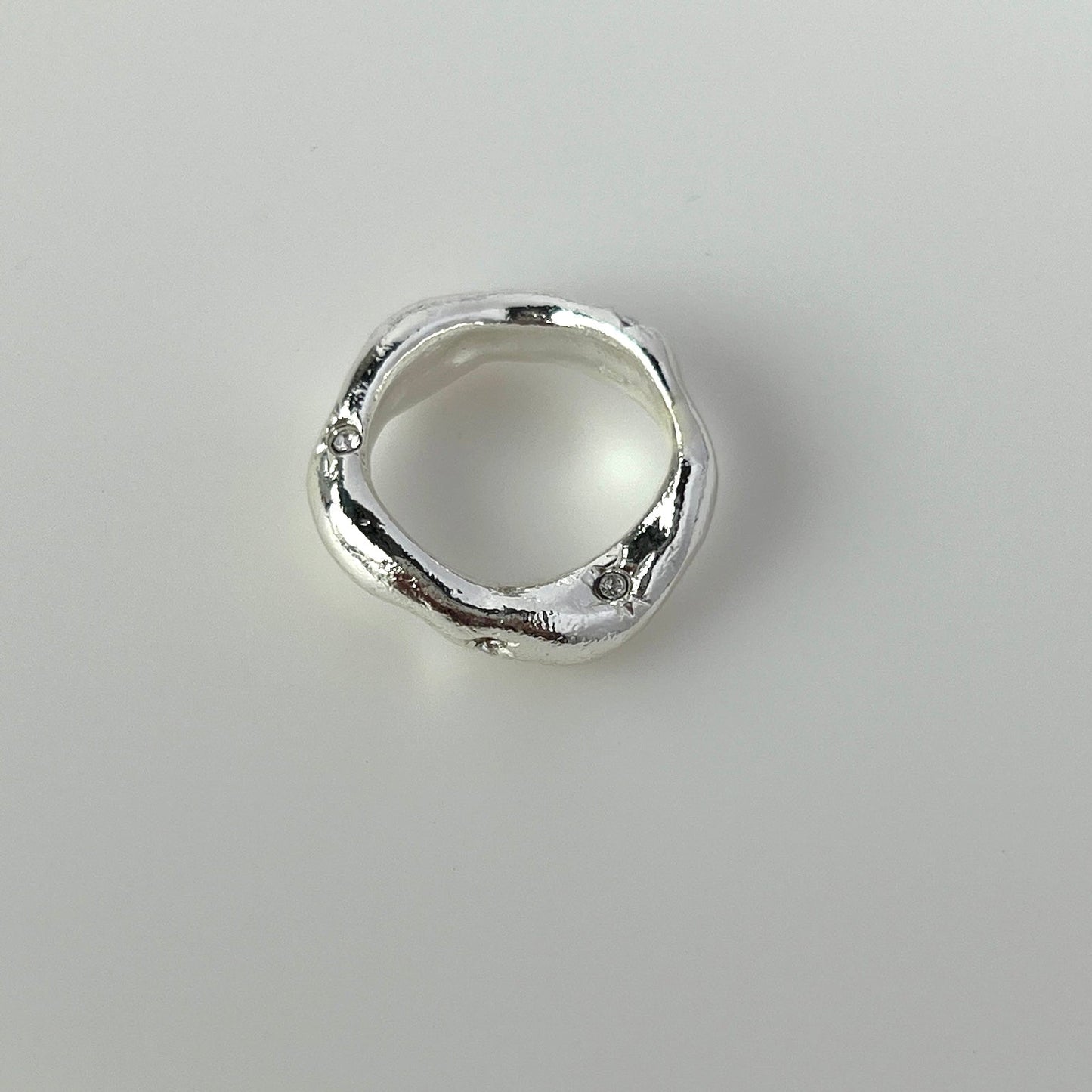 [ greige ] nuanced pinky ring [ silver ]