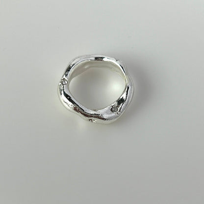 [ greige ] nuanced pinky ring [ silver ]