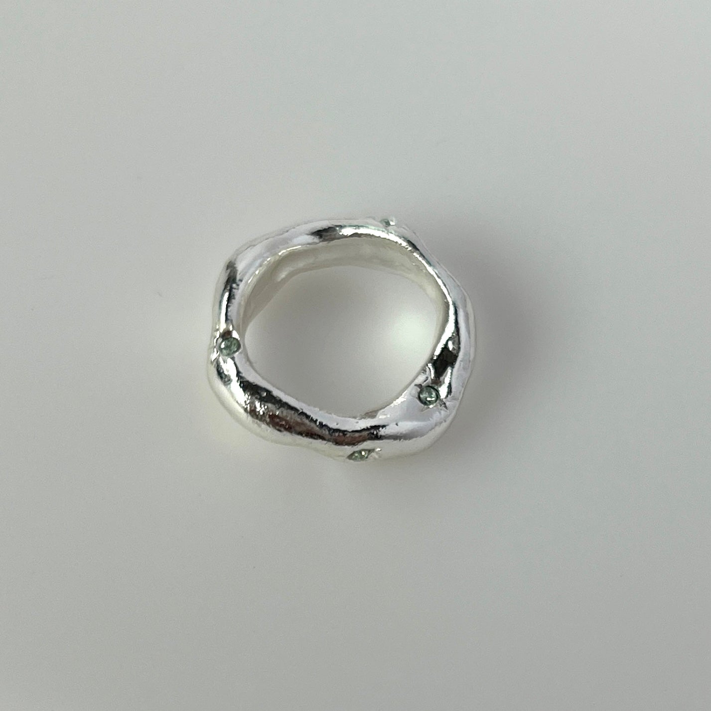[ mint ] nuanced pinky ring [ silver ]