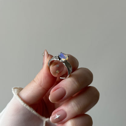 [ opal ] um silver ring [ free size ]