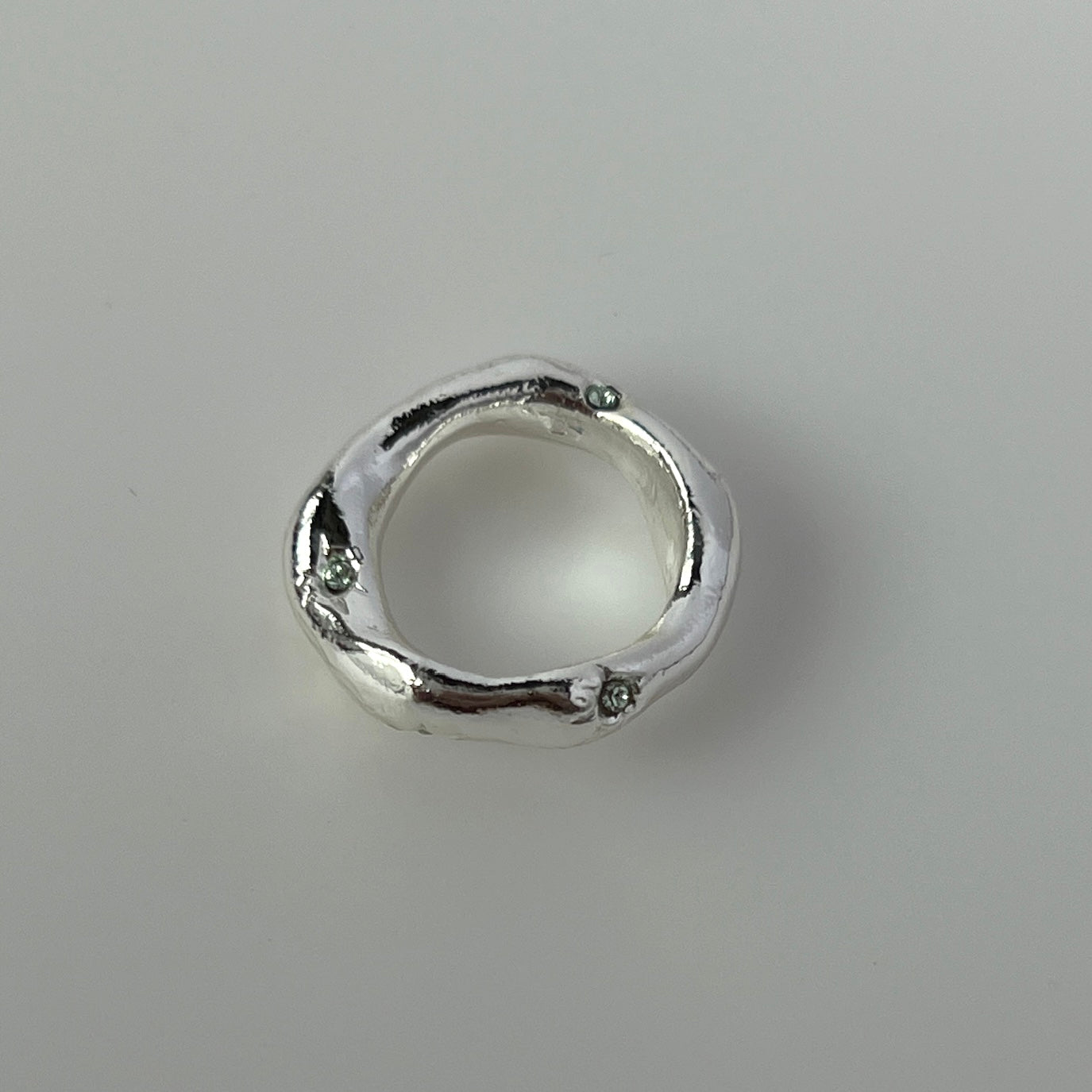 [ mint ] nuanced pinky ring [ silver ]