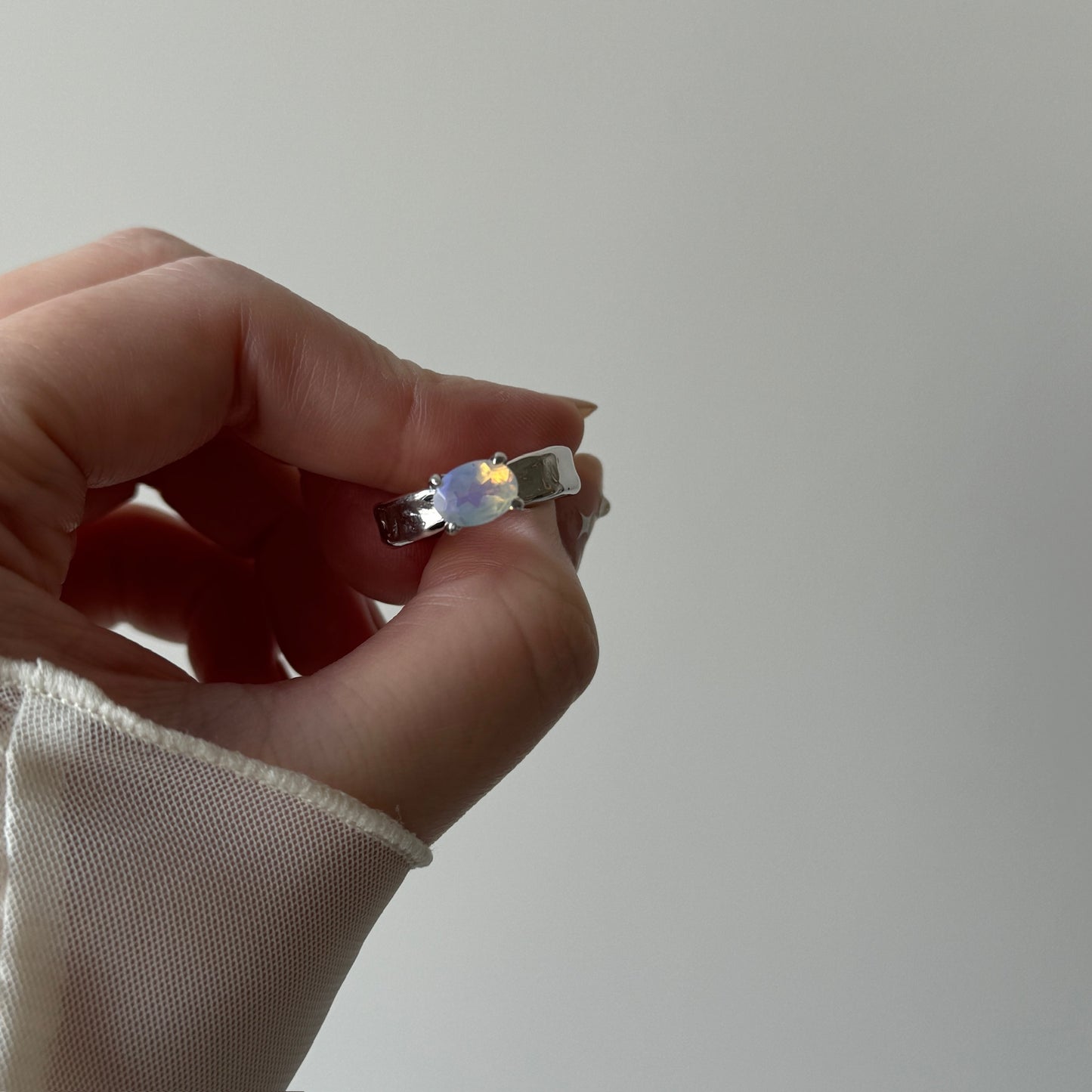 [ opal ] um silver ring [ free size ]