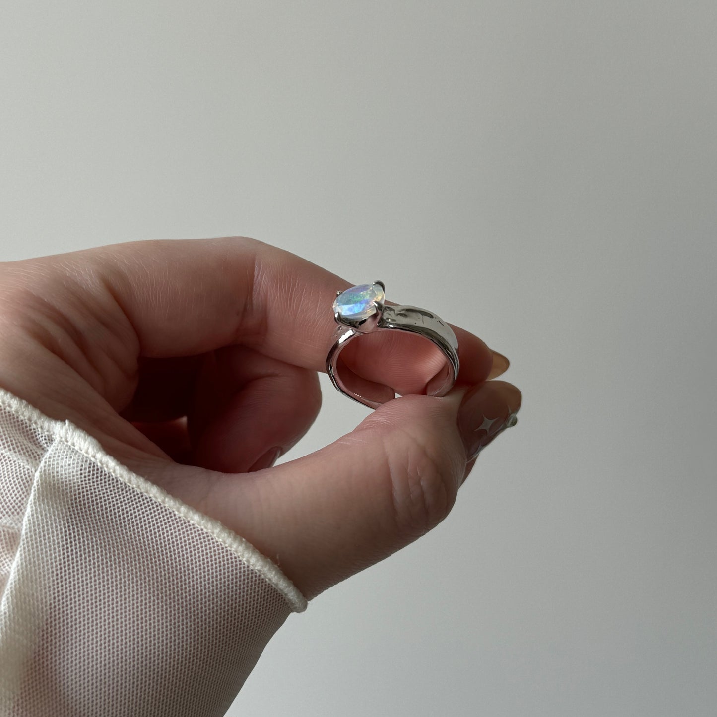 [ opal ] um silver ring [ free size ]