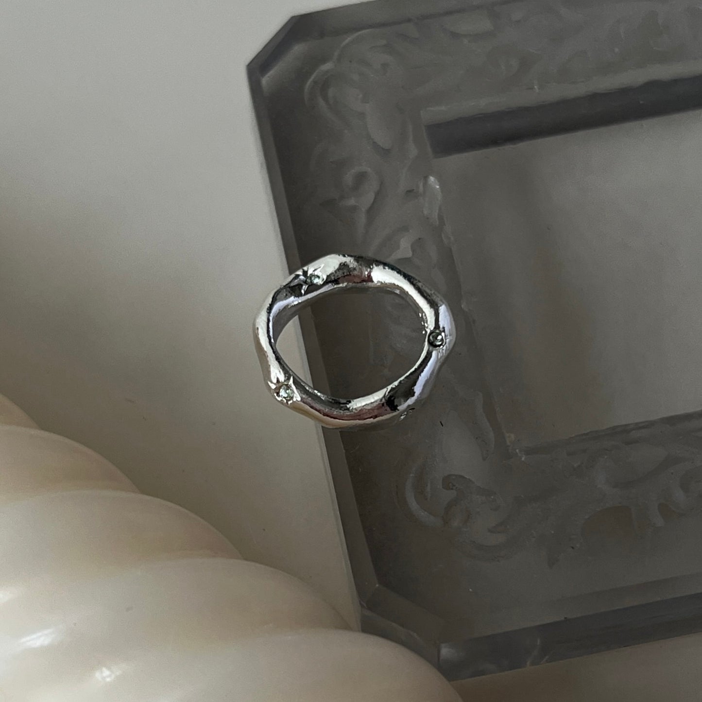 [ mint ] nuanced pinky ring [ silver ]