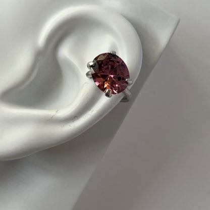 [ rosé ] GEM ear cuff silver [ free size ]