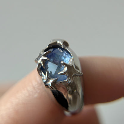 [ lapis lazuli quartz triplet ] twinkle ring silver